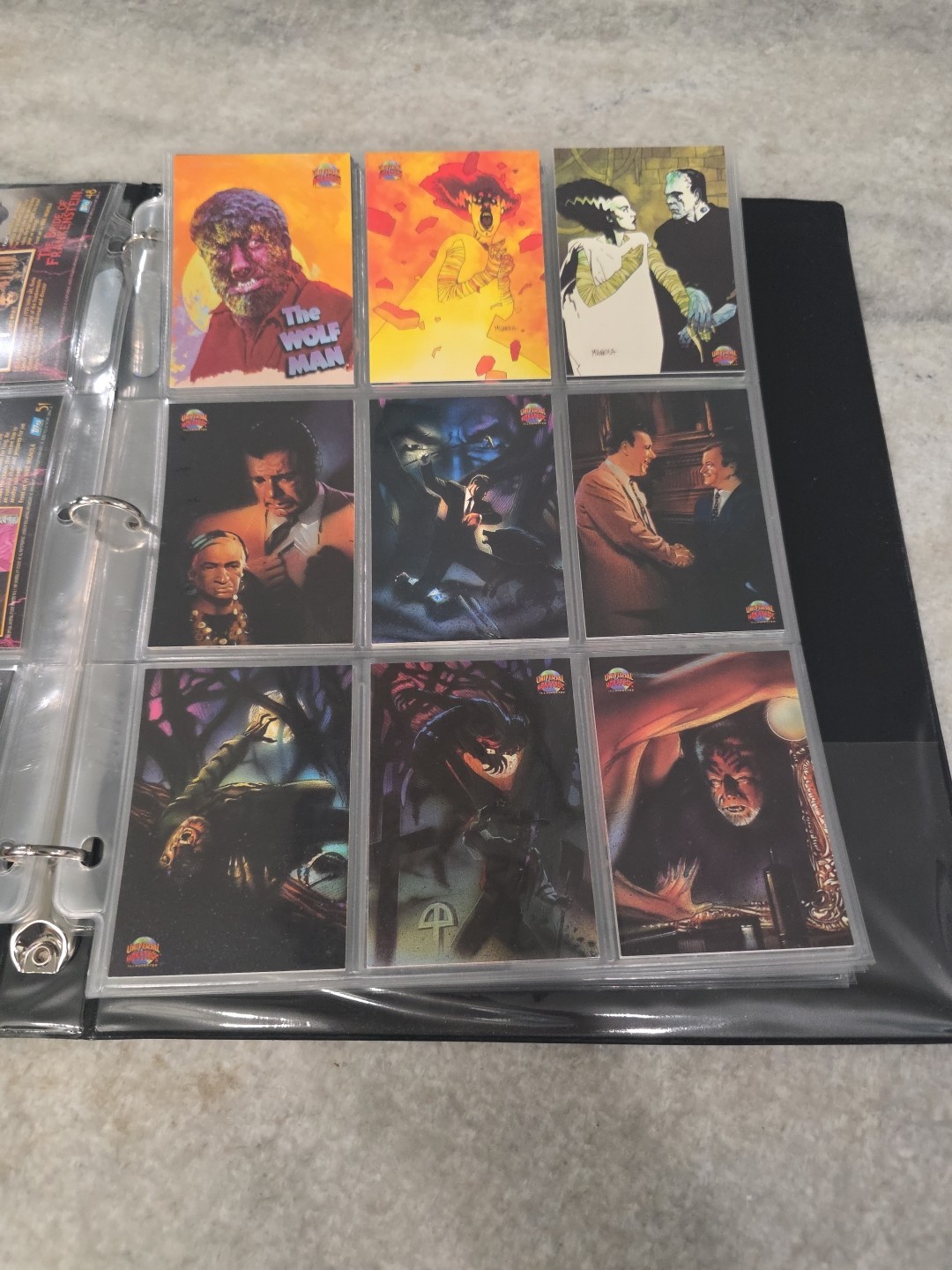 1994 UNIVERSAL MONSTERS COMPLETE SET Topps Complete 100 PLUS CHASE CARDS VHTF