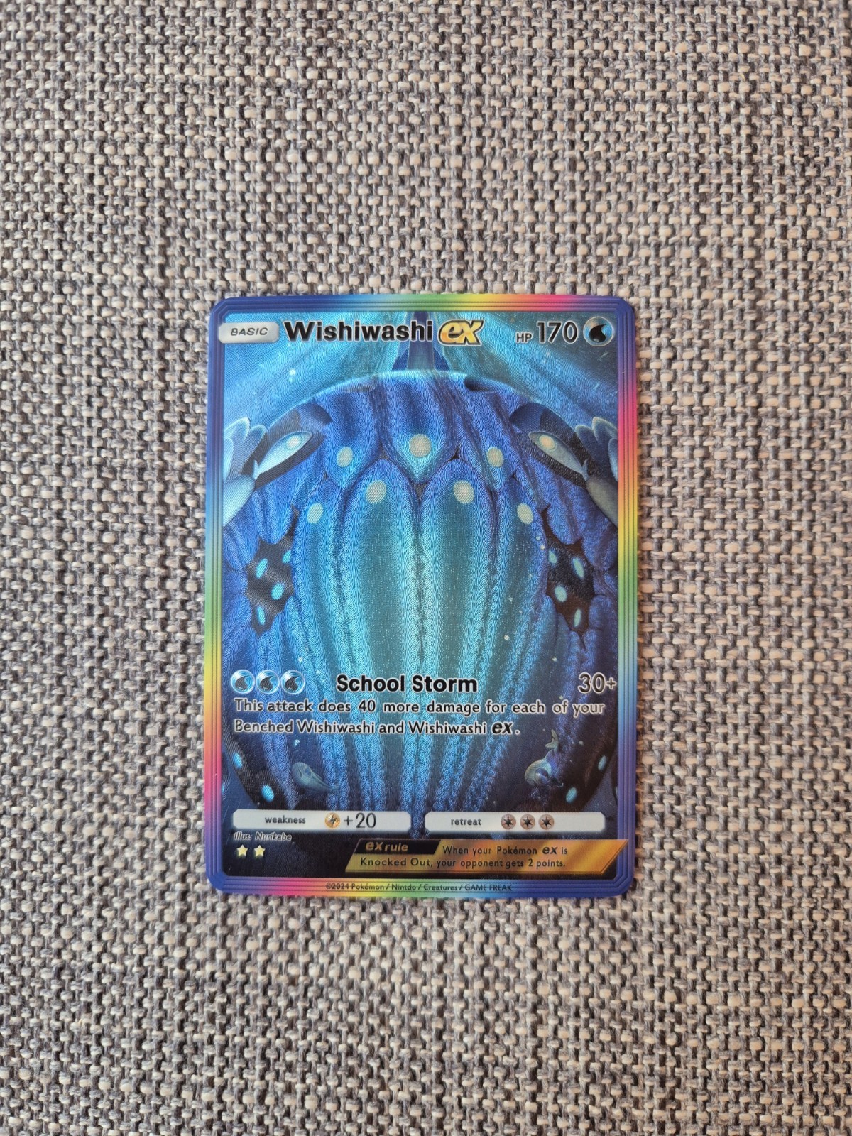 Wishiwashi EX Holo Pokemon Card – Custom Fan Art DIY