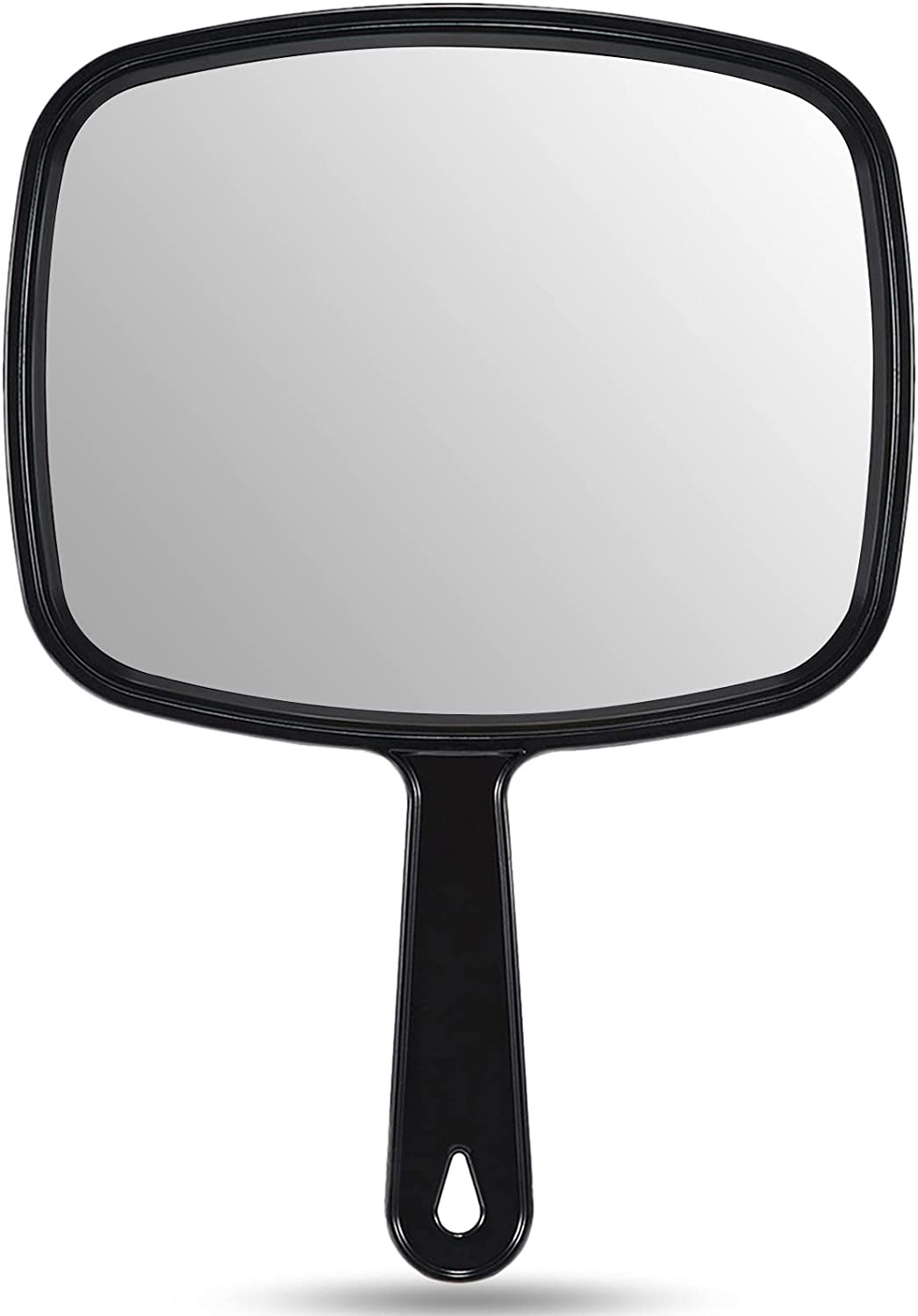 9.3×6.6″ Black Handheld Mirror with Handle Cosmetic Makeup Mirror Portable