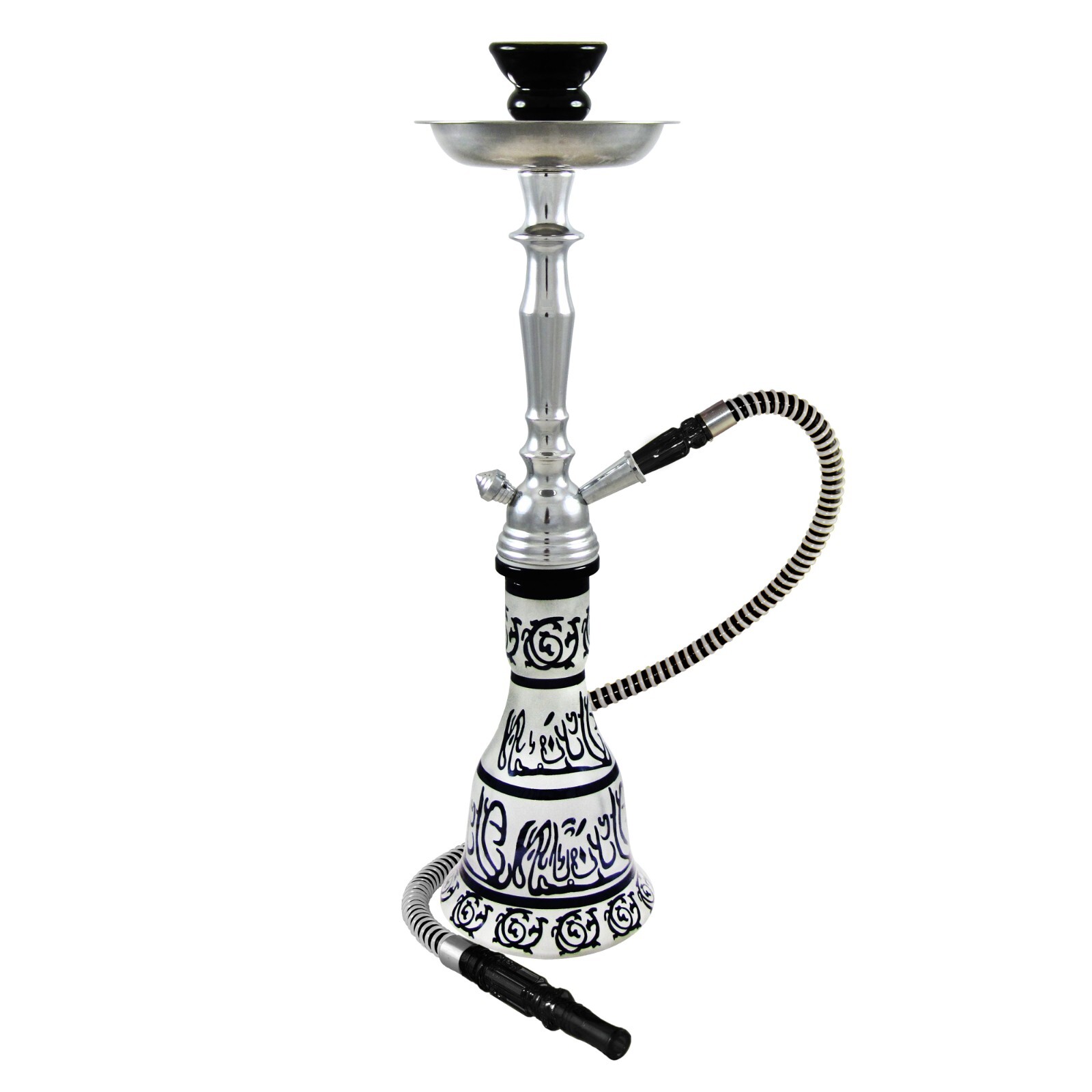 20″ Black Hookah Set – Hieros by Premium Hookah Shisha 1 Hose