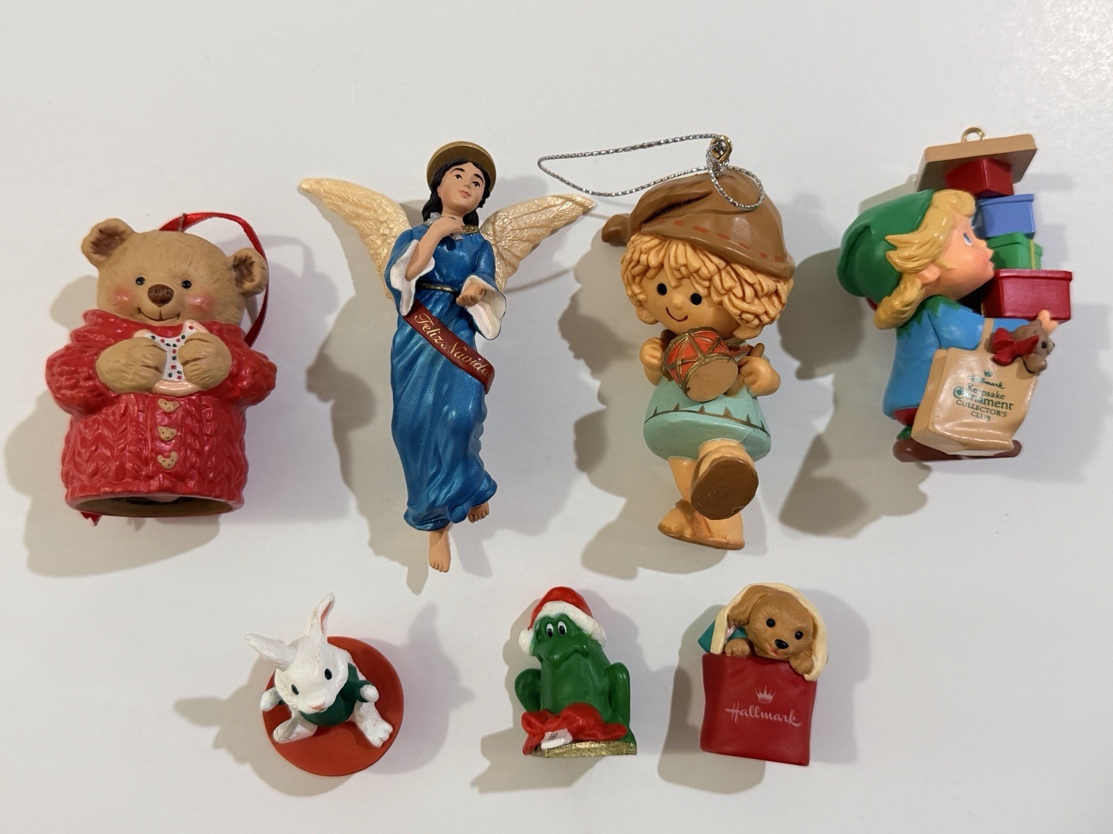 Lot of 7 Hallmark Keepsake & Merry Miniatures Christmas Ornaments (1980–2001)