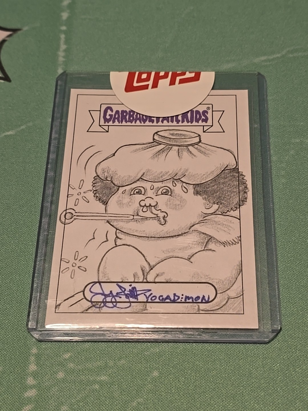 Sicky Vicky/Virus Iris official GPK sketch card by Joey Fitchett (Yogademon) DTG