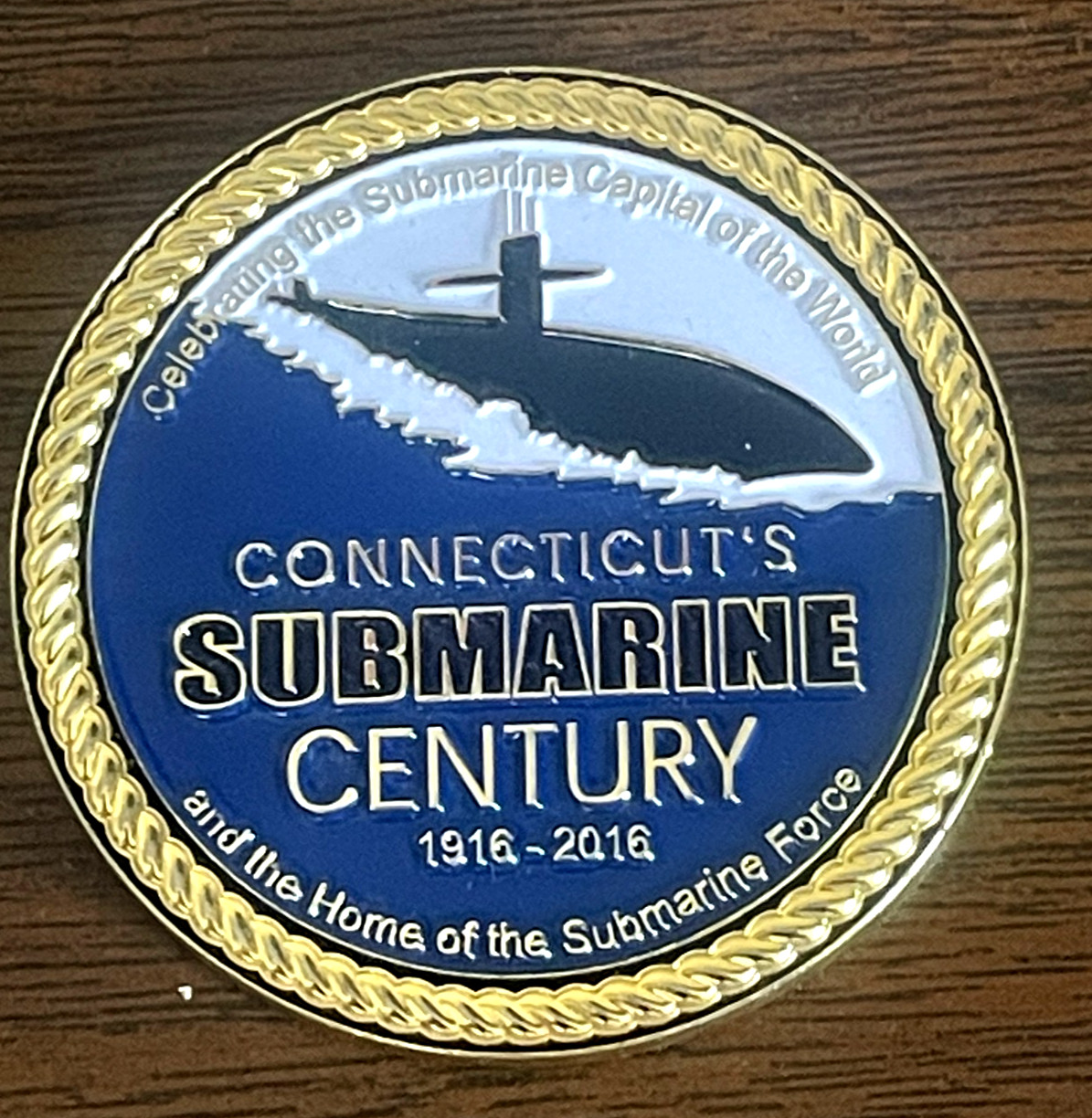 Connecticut’s Submarine Century 1916-2016 #1218 Challenge Coin