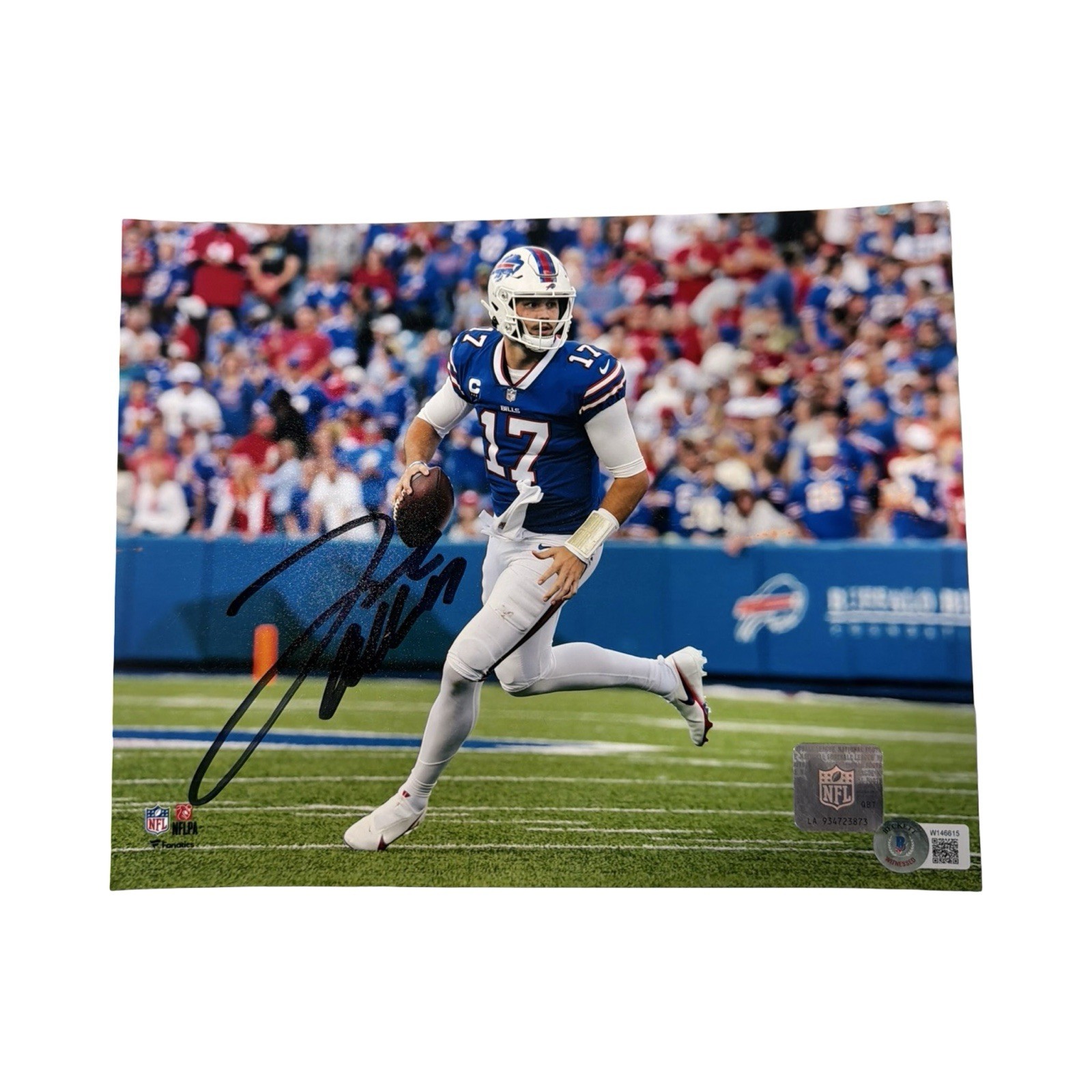 Josh Allen Autographed Buffalo Bills 8×10 Photo Signed Beckett BAS COA Witness