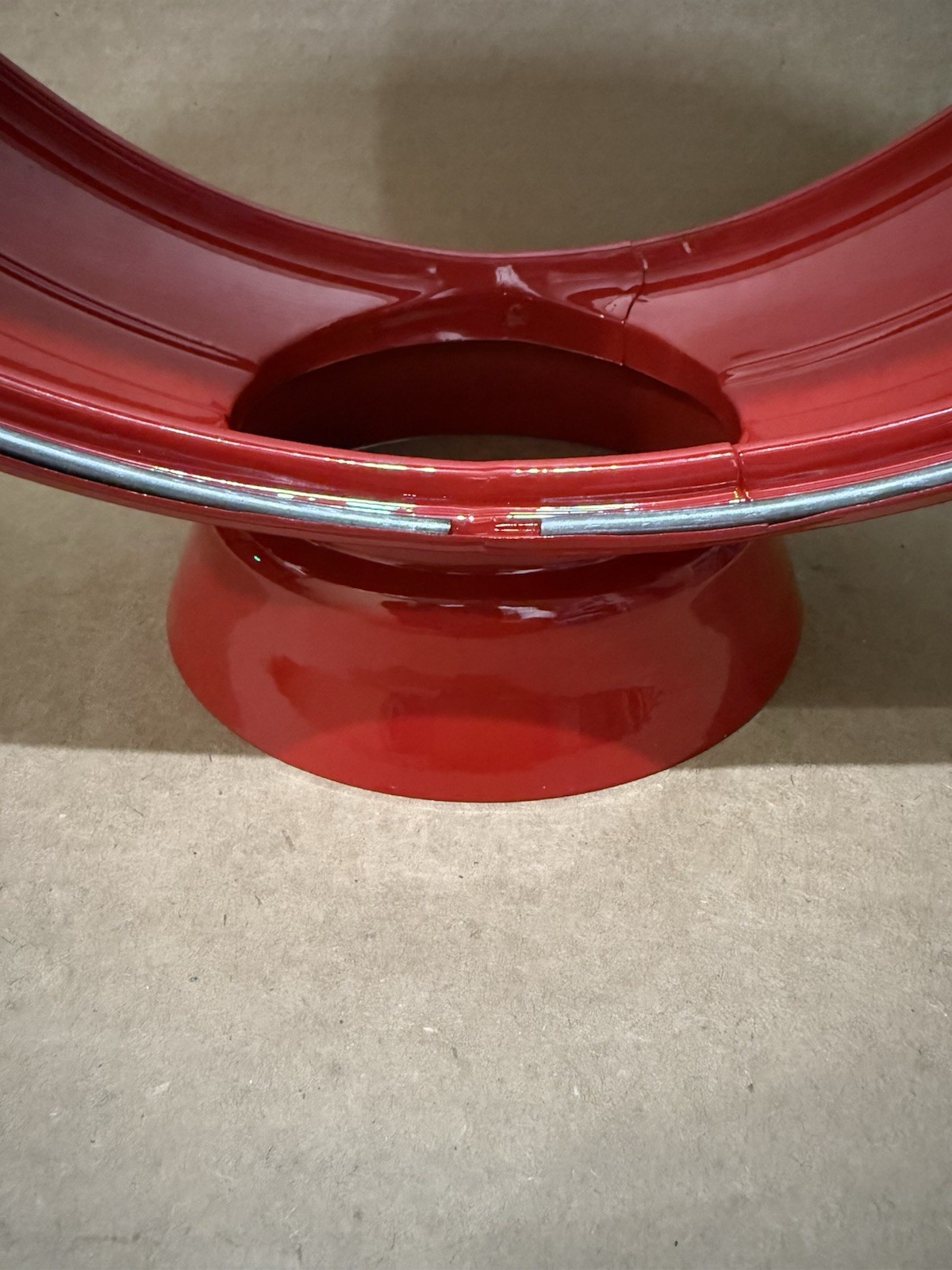 Vintage Gas Pump Globe Body Top 15” Red Texaco ESSO Atlantic Service Station Low