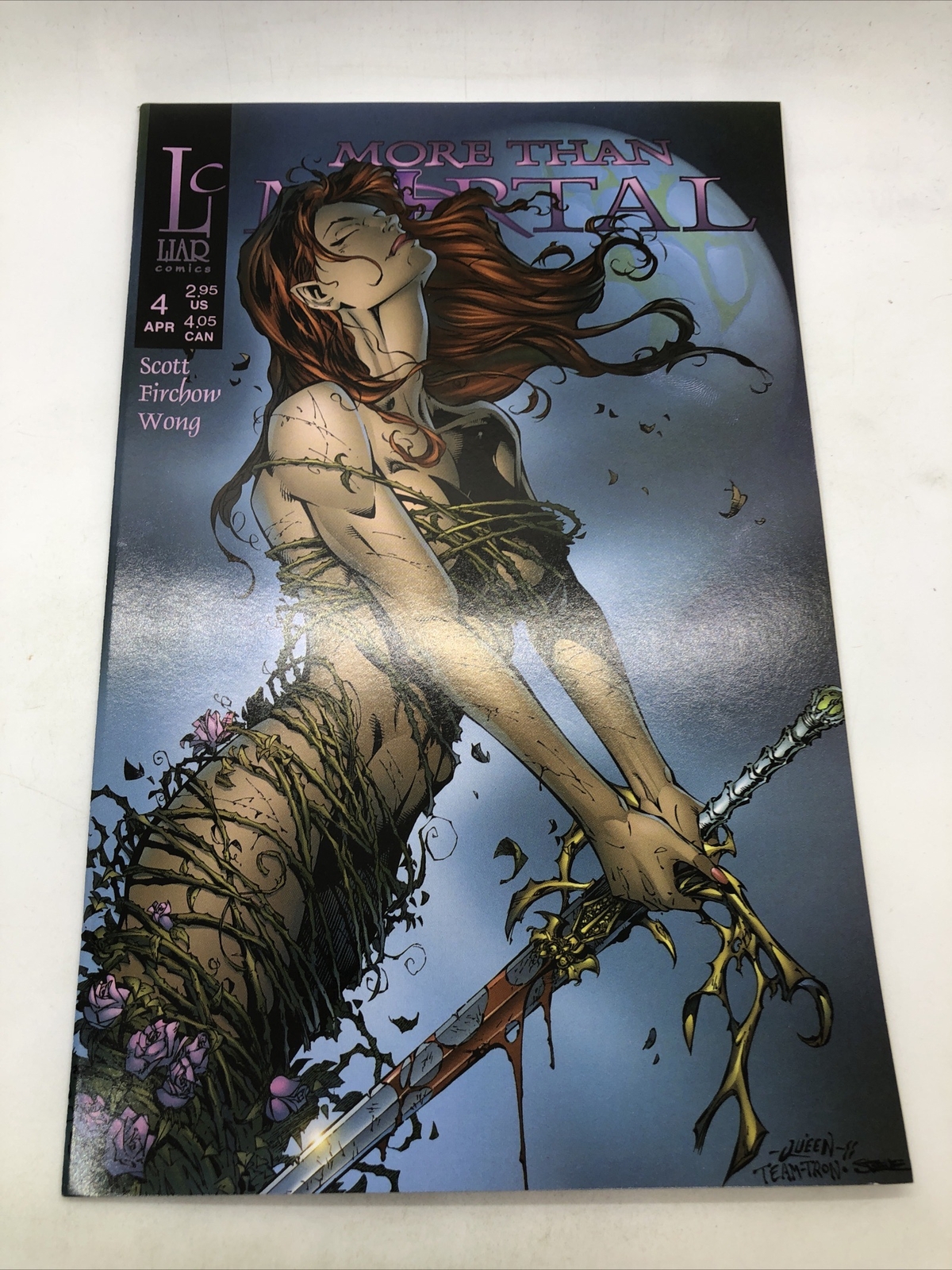 MORE THAN MORTAL #4 RANDY QUEEN COVER FANTASY SWORD 1997 liar comics darkchylde