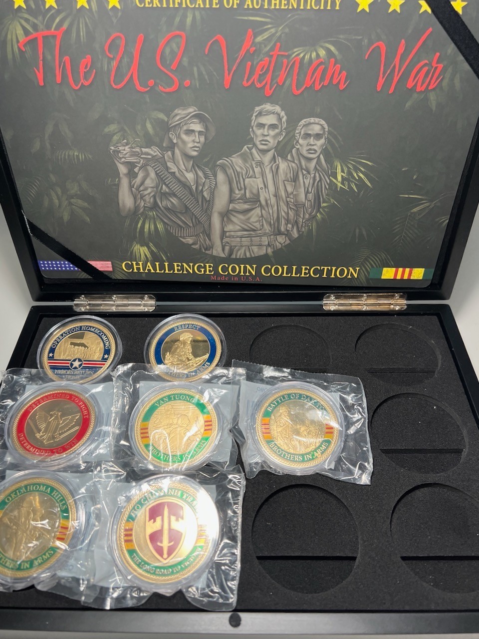 U.S. Vietnam War Challenge Coin Collection x7 Bradford Exchange Mint Patriotic