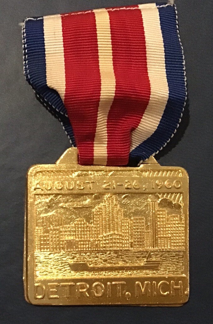 VFW 1960 Veterans Of Foreign Wars Cootie Auxiliary 61st National Detroit Medal