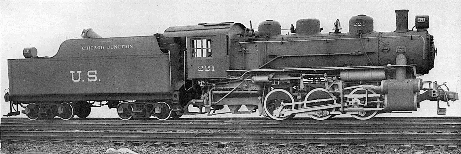 Chicago Junction 221, a USRA 0-6-0 Alco ca. 1918 5 x 7 Photo