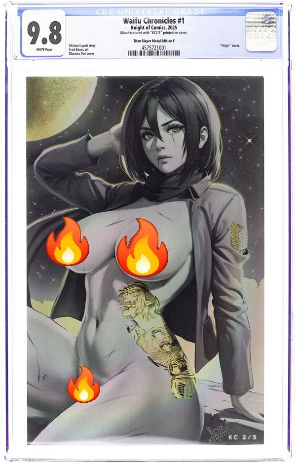 🔥Metal🔥 Waifu Chronicles #1 Virgin Titan Slayer Metal Edition F #2/5 – 2025