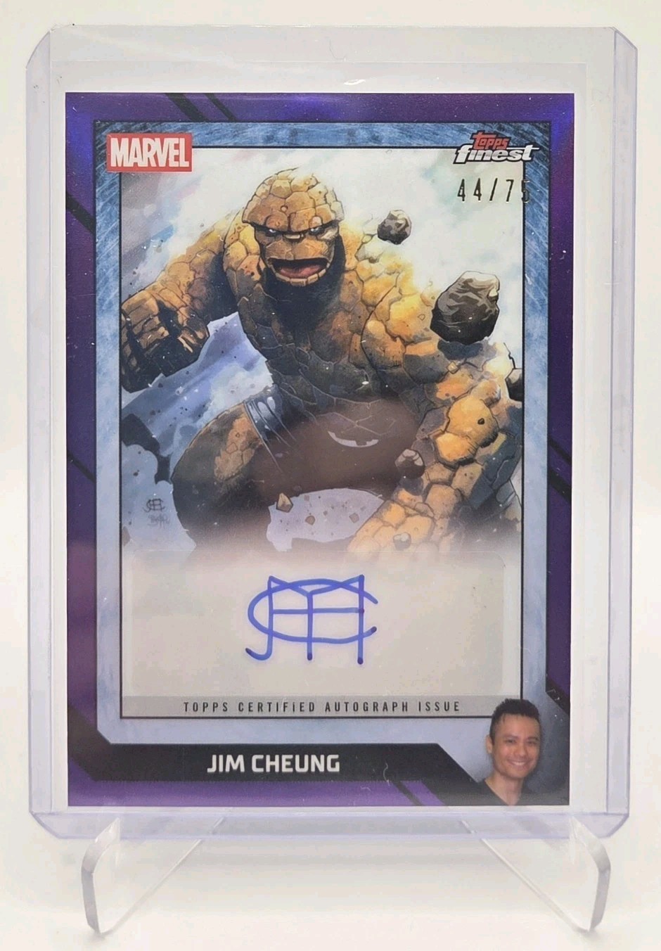 Thing/Jim Cheung 2026 Finest Fantastic Four Comic Book Artist Auto Purple /75