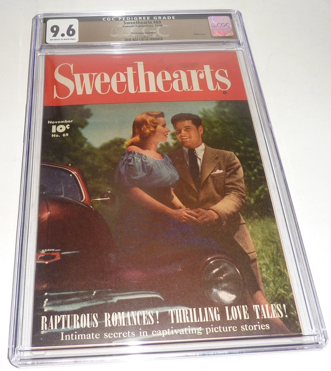 SWEETHEARTS #69 FAWCETT 1948 CGC 9.6 OW/WP Promise Collection Romance Comics