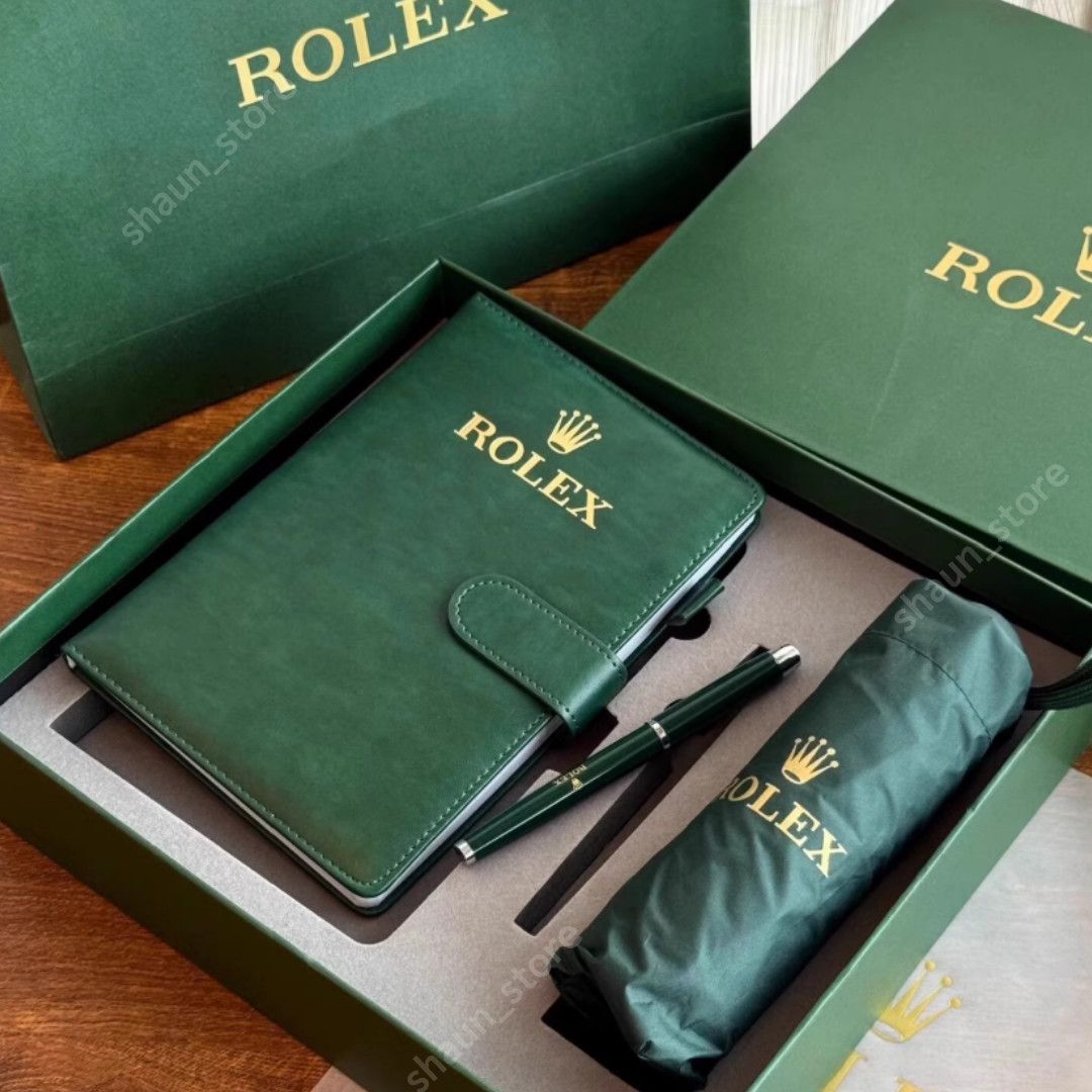 Rolex VIP Gift Set Green Pen Notebook Umbrella Hot Executive Luxury New. Hot Bid