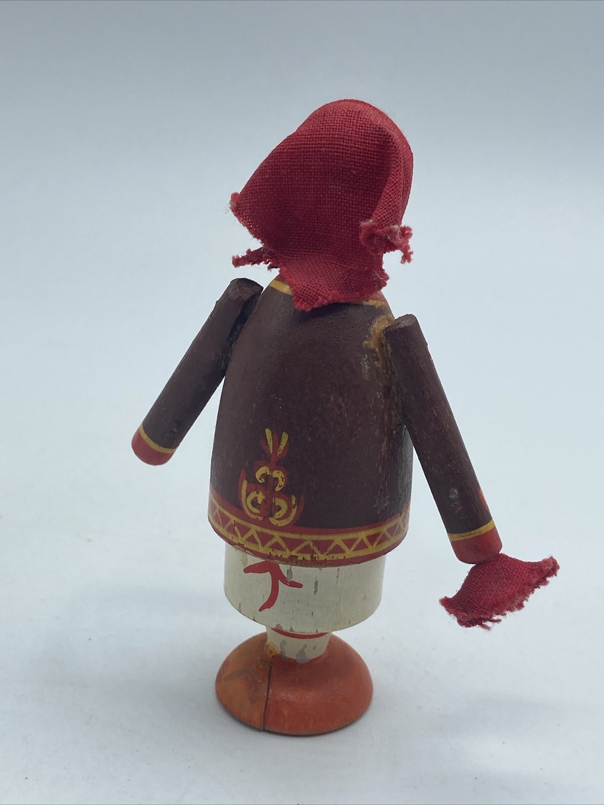 Vintage German Wooden Figurines Man and Woman Couple