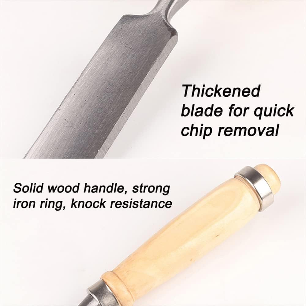 4PCS Semi-Circular Woodworking Chisel Set – Chrome Vanadium Steel Carpenter Wood