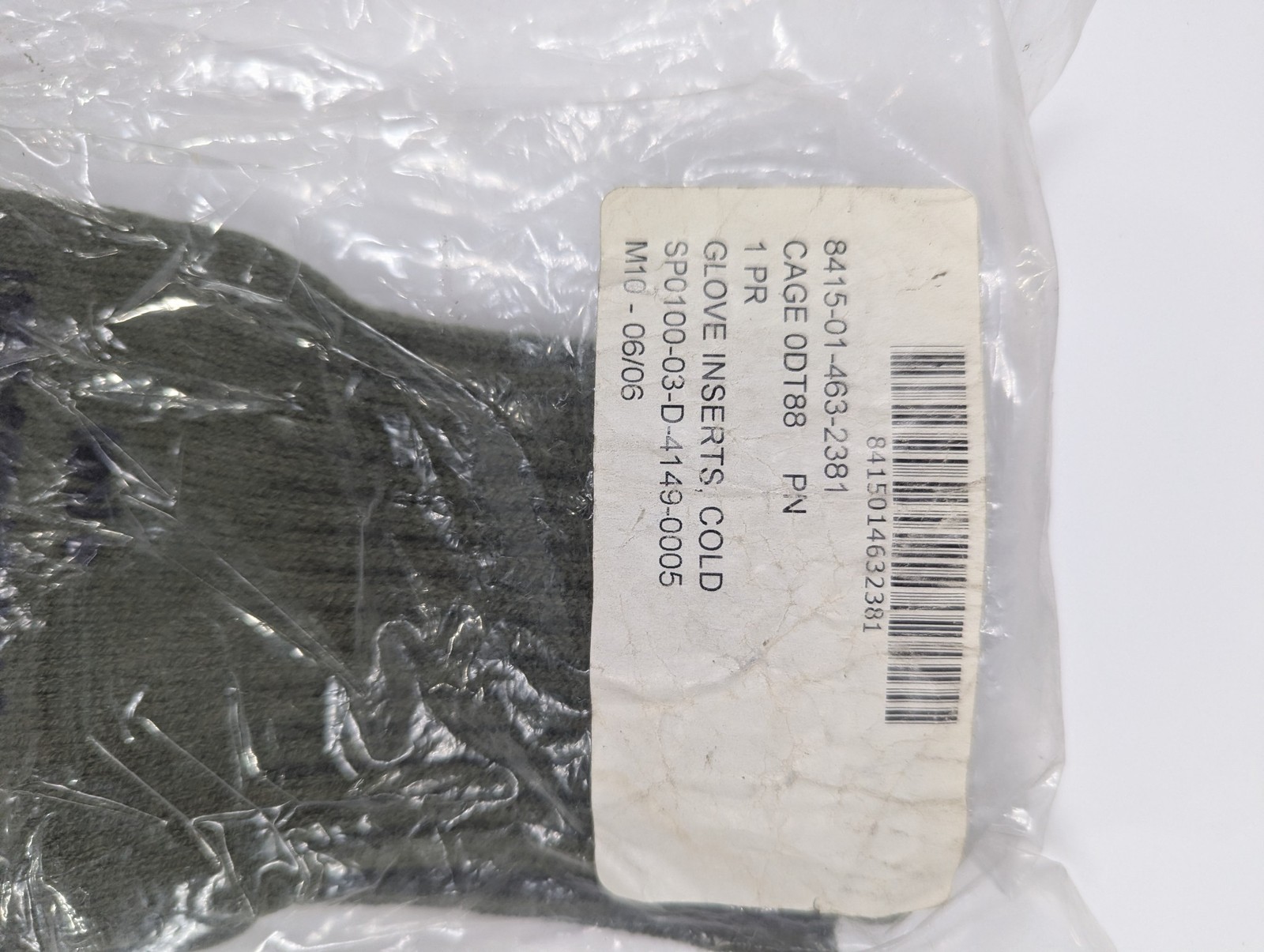 New – USMC Enhanced Grip Glove Inserts- USMC Olive Drab