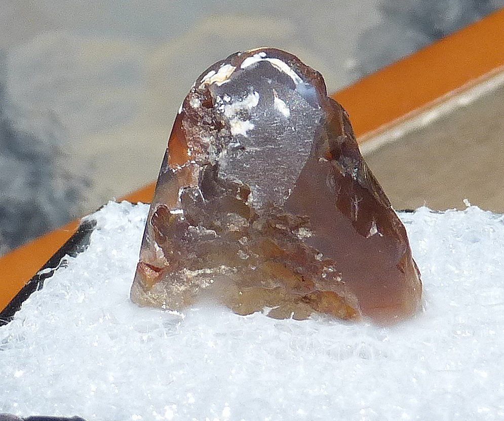 COLORFUL Fire Agate specimen + display box & label SE Arizona (2.70 grams)