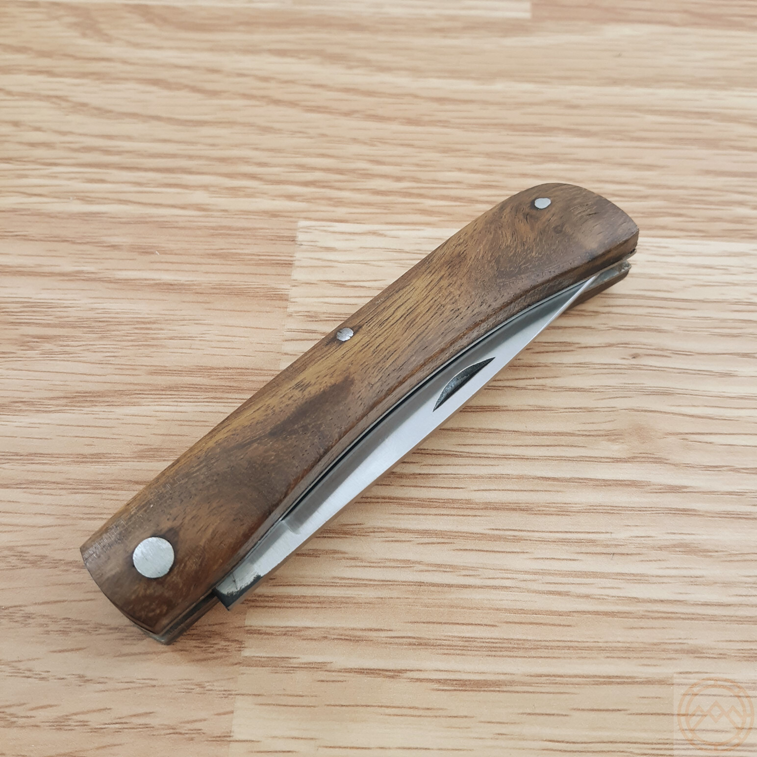 Work Folding Knife 4.25″ Closed Stainless Sodbuster Blade Brown Wood Handles