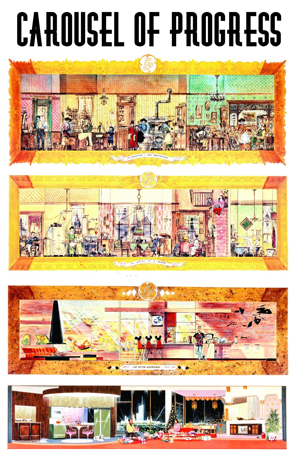 Disney Carousel of Progress Concept Art 13×19 Poster Wall Art Print