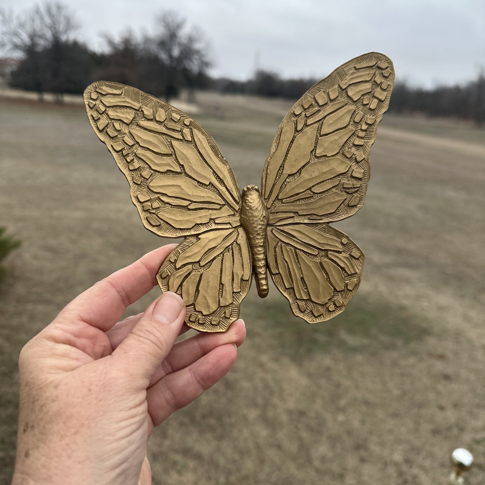 Homco MCM Gold Butterflies Wall Decor Plaques T7040/7041 USA