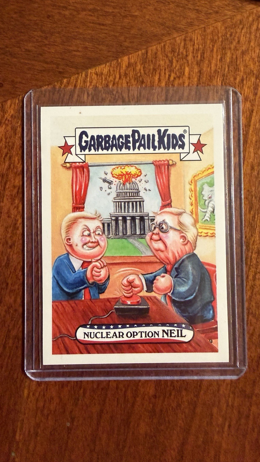 2017 Trumpocracy The First 100 Days #144 Nuclear Option Neil GPK Topps RARE