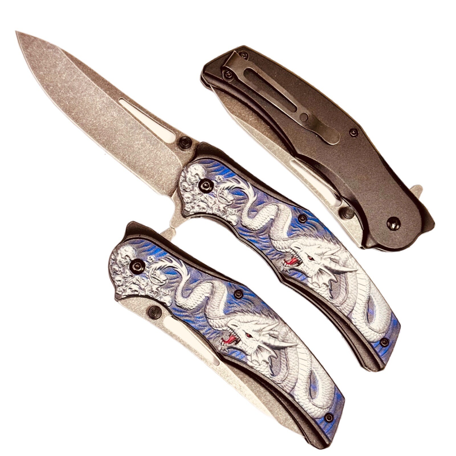 Dragon Knife 8.99” quick open EDC Heavy-Duty hunting gift Hunting