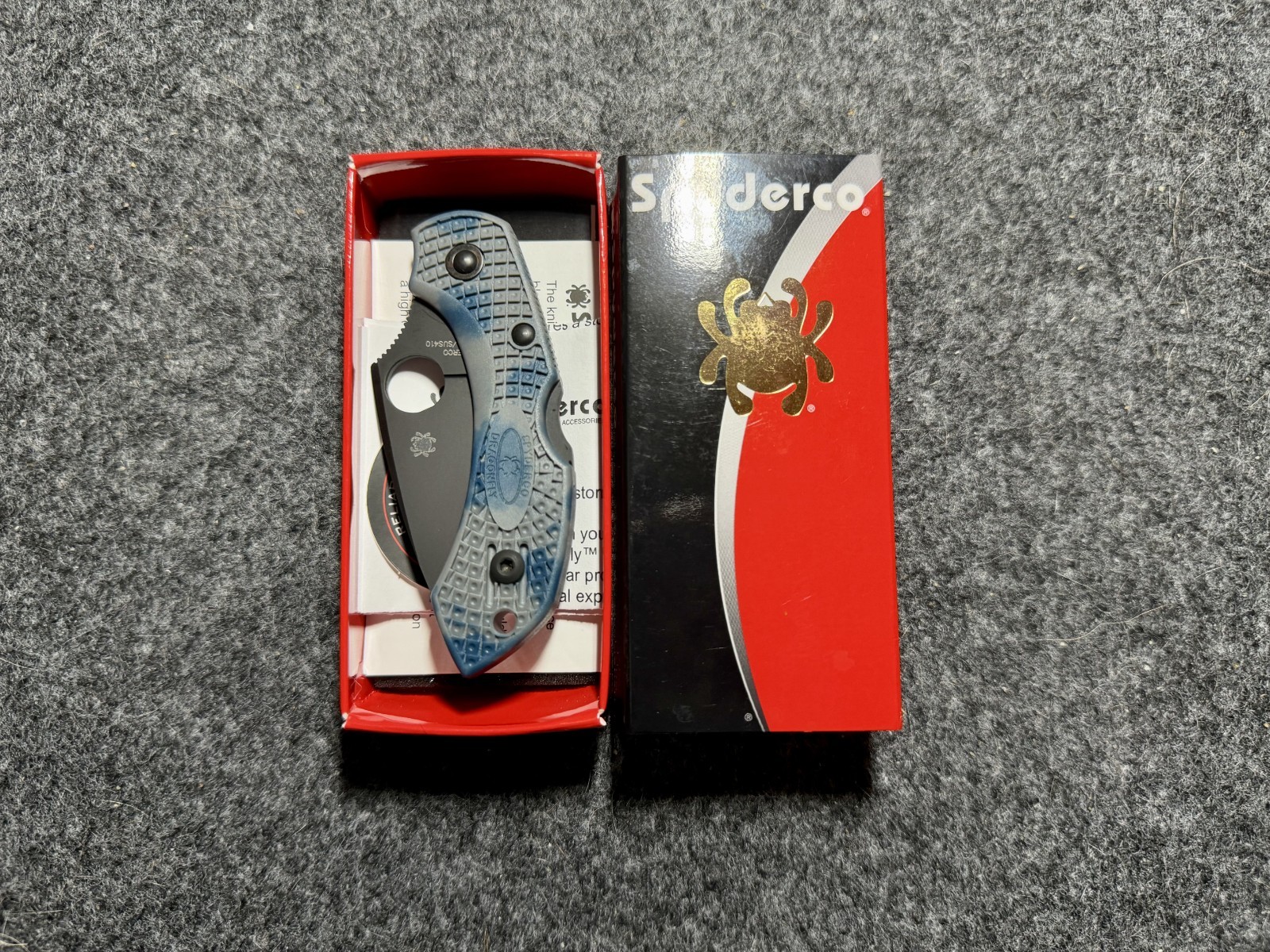 Spyderco Dragonfly 2 Zome Blue Gray Black Super Blue Sus410 Sprint C28ZFGYBLPBK2