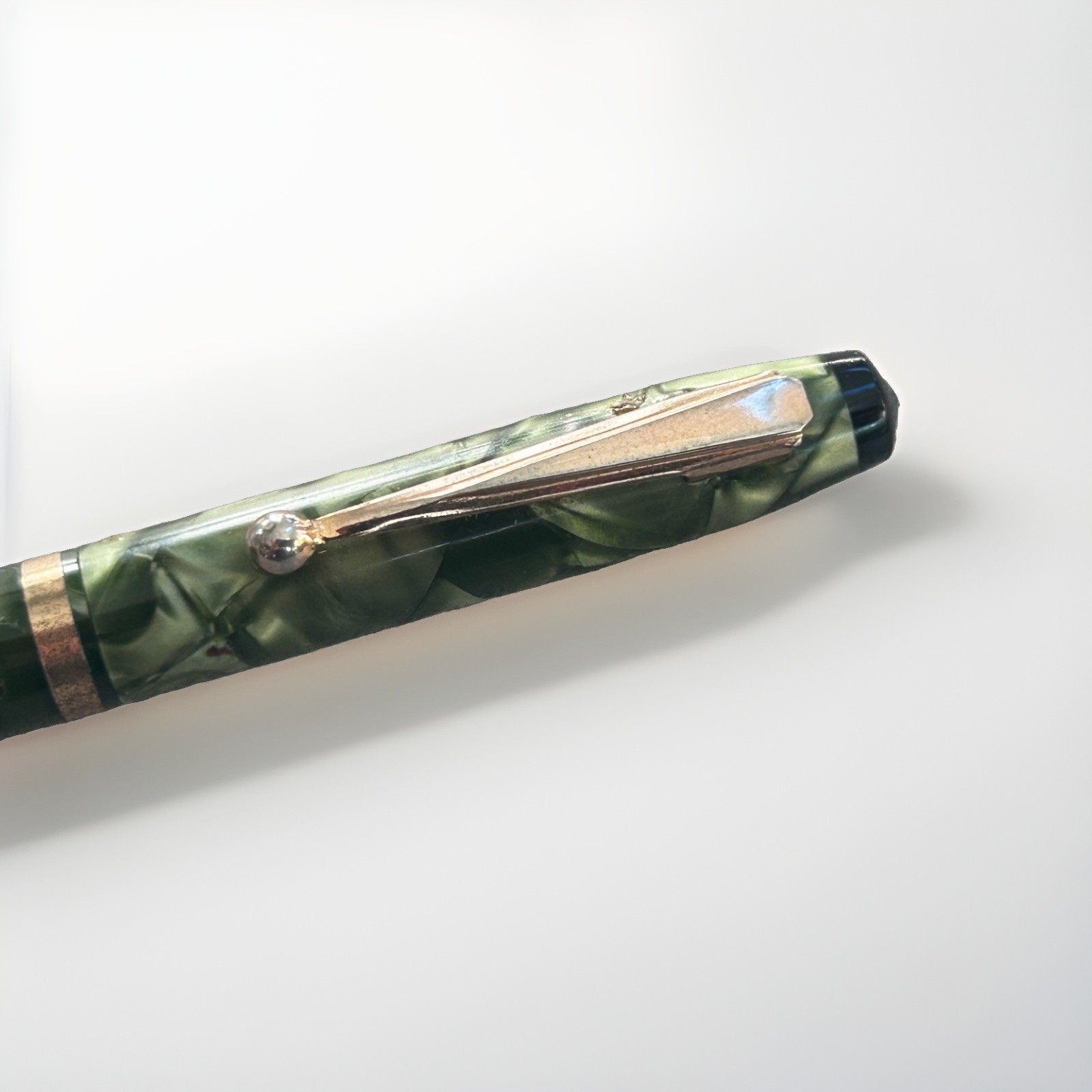 Vintage WAHL OXFORD Pearl Green Celluloid MECHANICAL Lead PENCIL By Eversharp