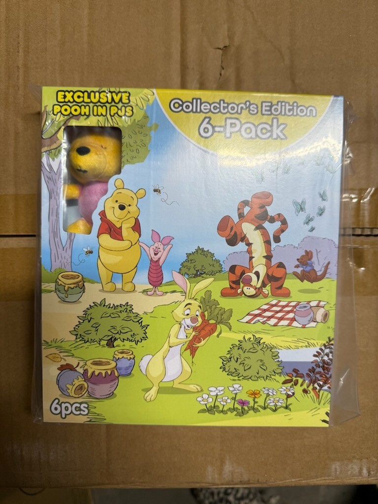 Winnie The Pooh and Pals Collector’s Edition 6 Pack Miniature Plush Figure Toy