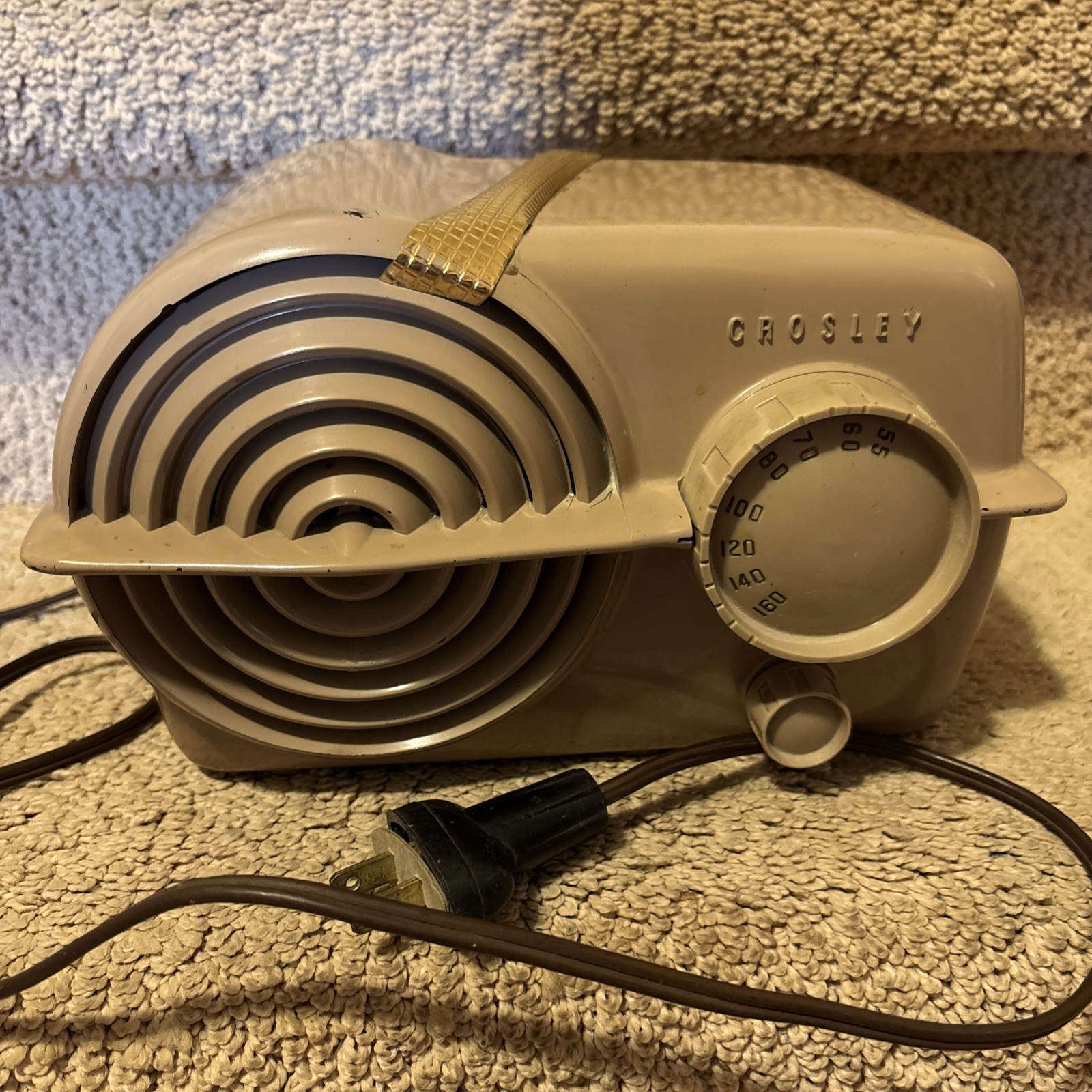 Crosley Bakelite Bullseye Tube Valve Radio 11-118 Vintage Space Age Good Working