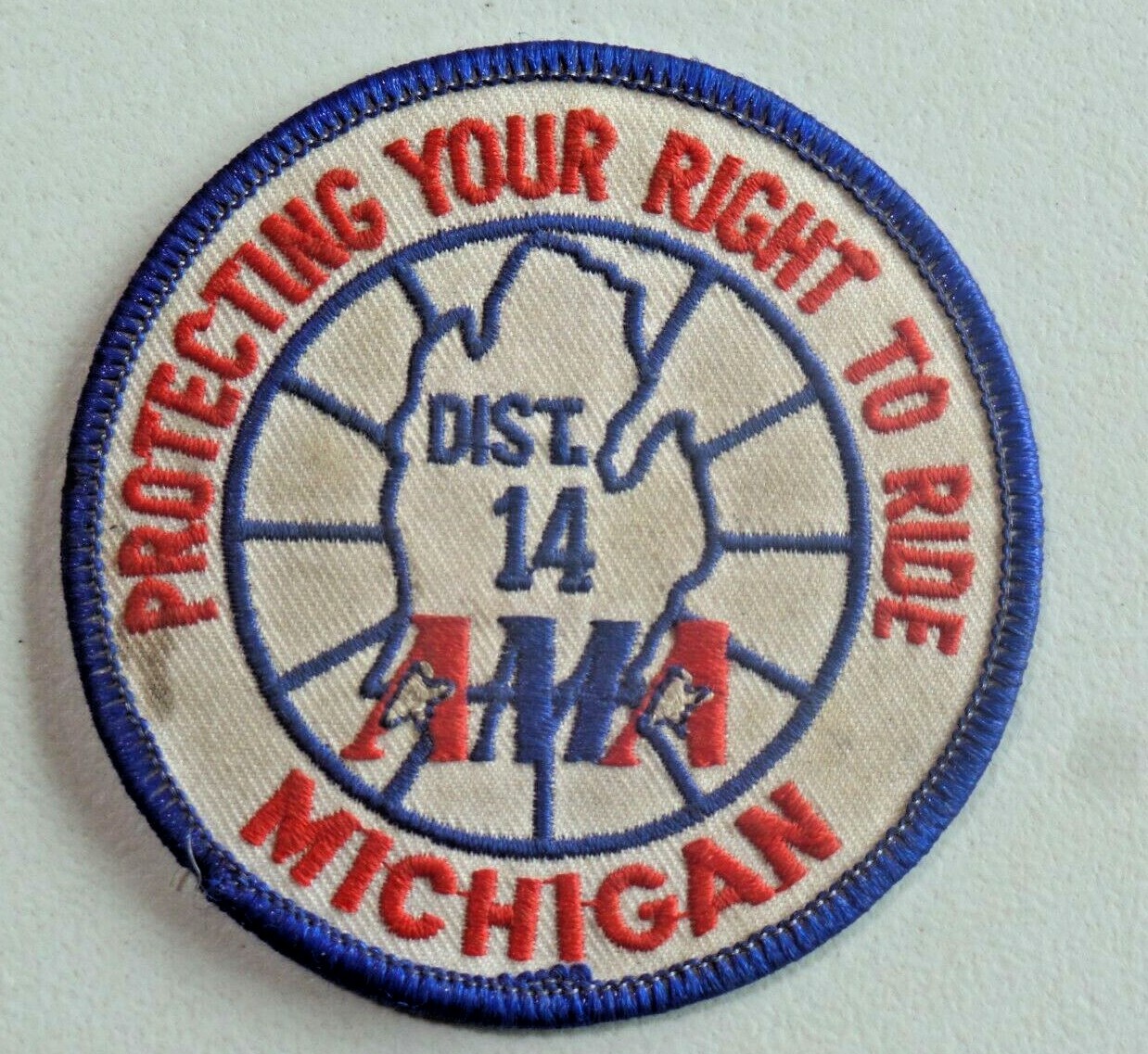 Vtg. Michigan AMA Protecting Your Right to Ride American Motorcycle Patch A215