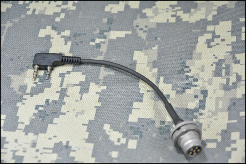 TCA 6-Pin PRC-148 152 Radio PTT Adapter Cable Compatible with Kenwood/Baofeng