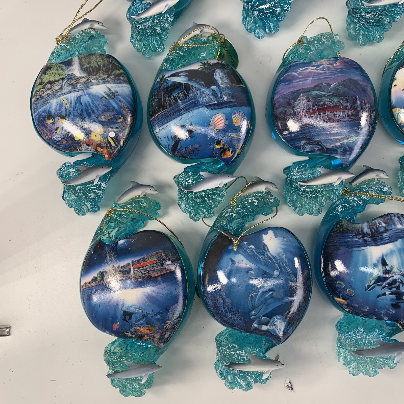 Bradford Exchange Above & Below Dolphin Ornament Lot of 44 Christian Lassen