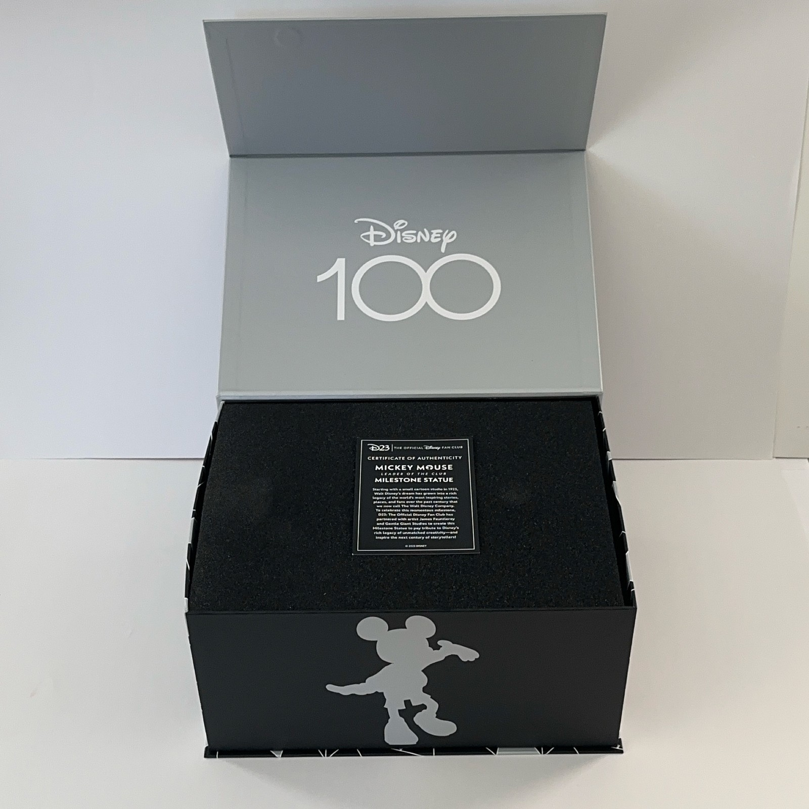 Disney D23 Mickey Mouse Statue Disney100 Milestone 10.75in Plastic Steel