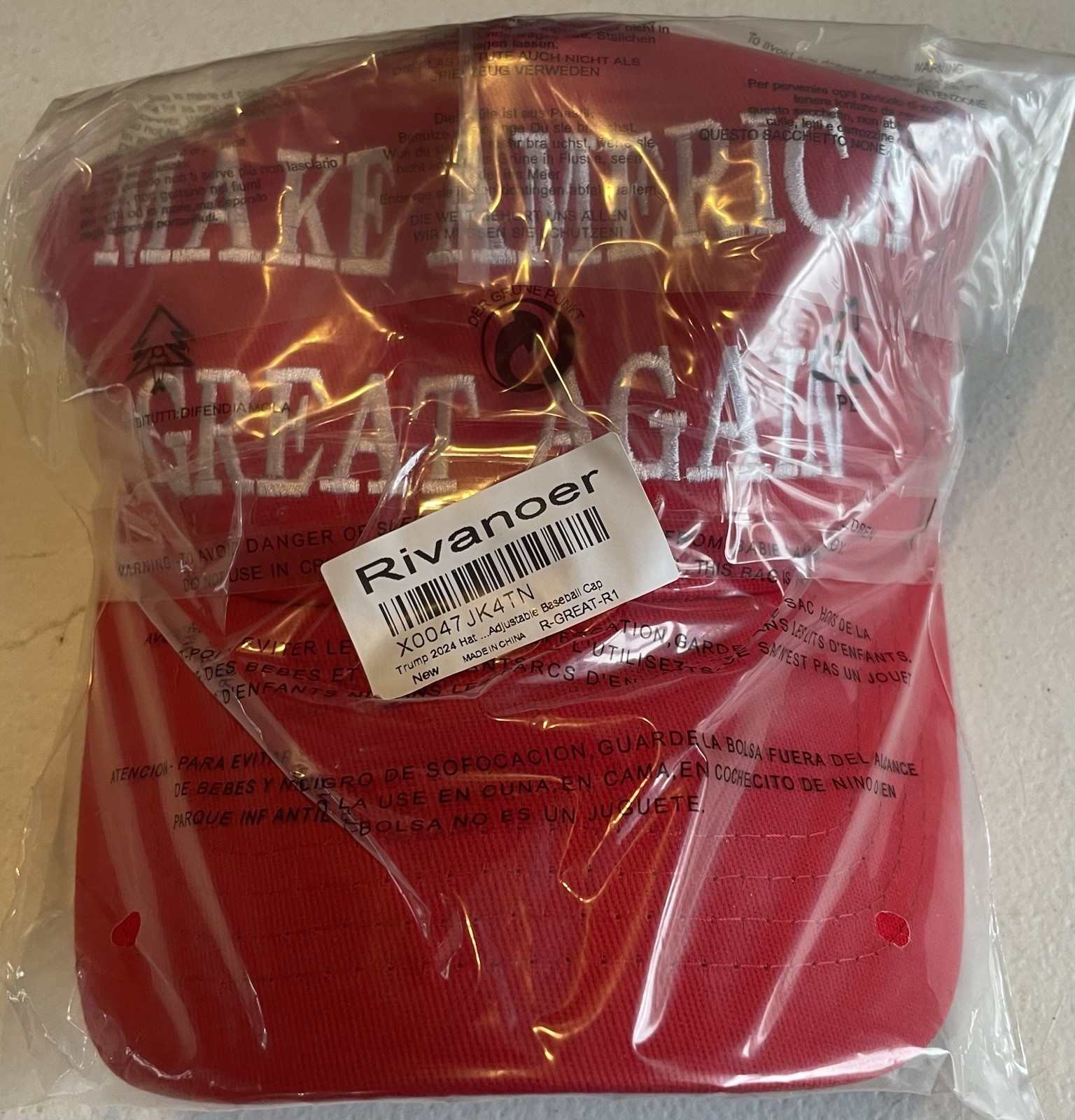 Sealed President Donald Trump Hat Make America Great Again MAGA Red
