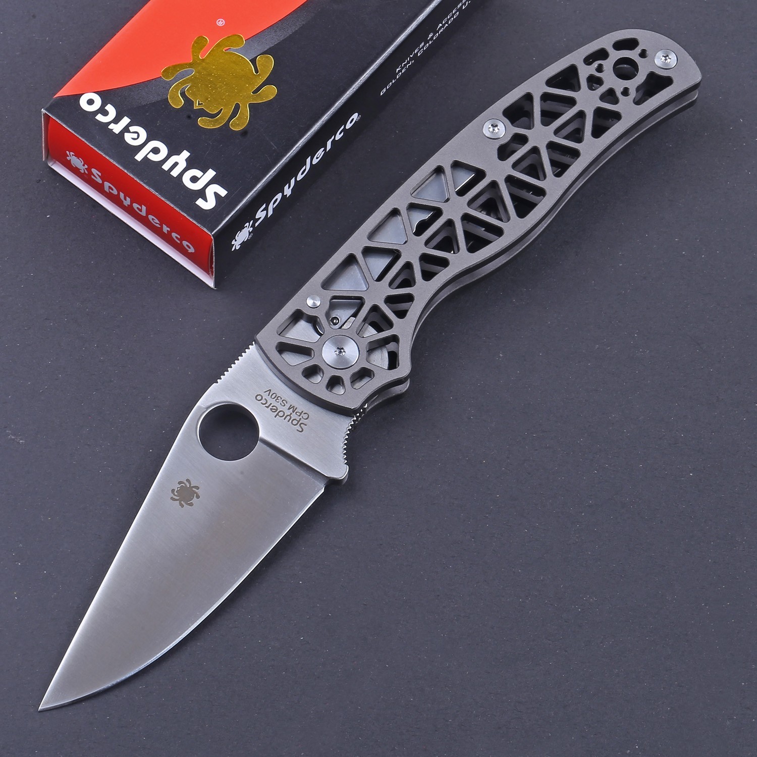 2026 Skeleton Silver Color Aluminum Handle Light Weight Outdoor Edc Pocket Knife