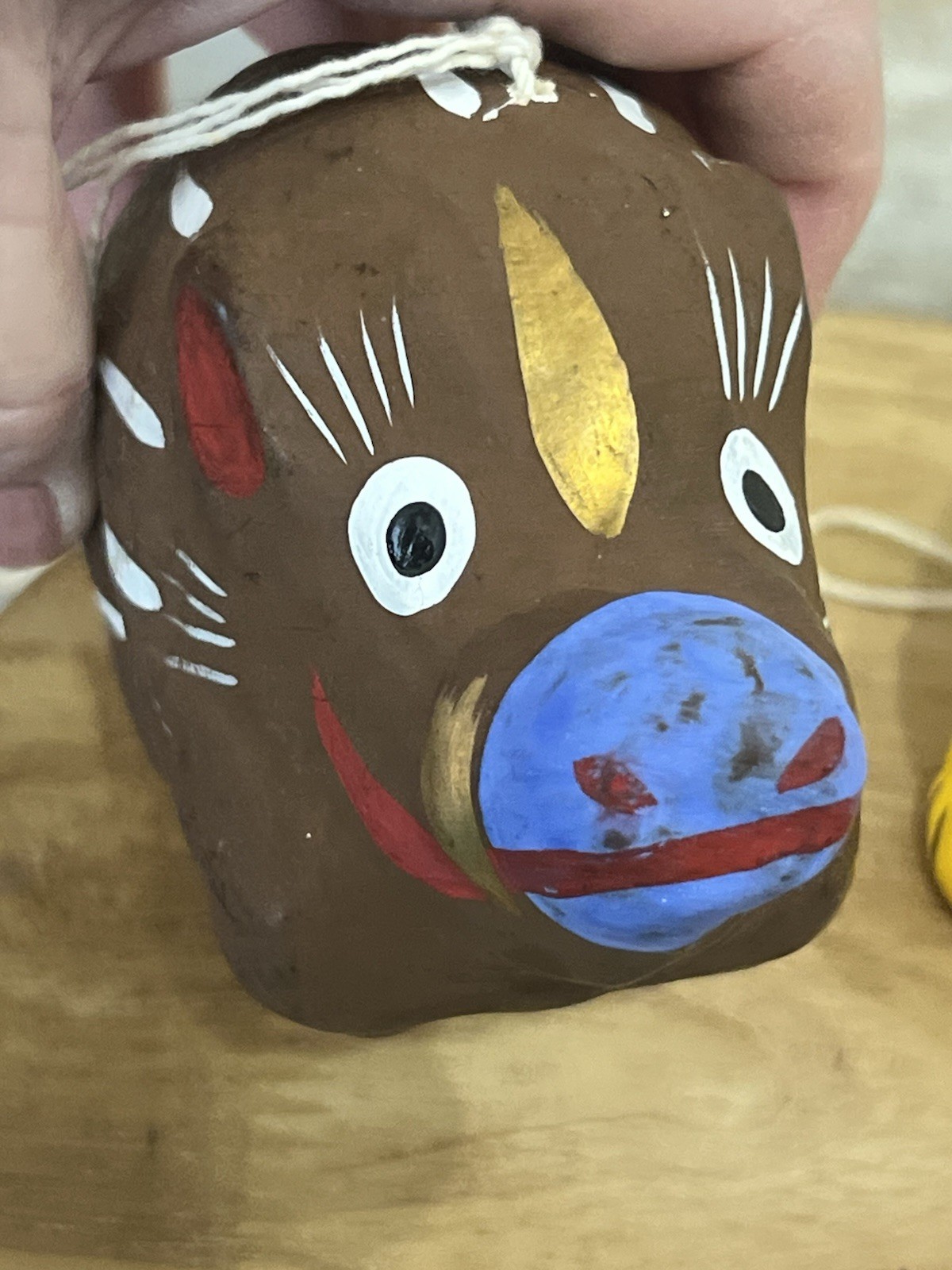 VTG 2 Japanese Hariko Papier-Mâché Tiger And Boar Folk Art Ornament Rare & Uniqu