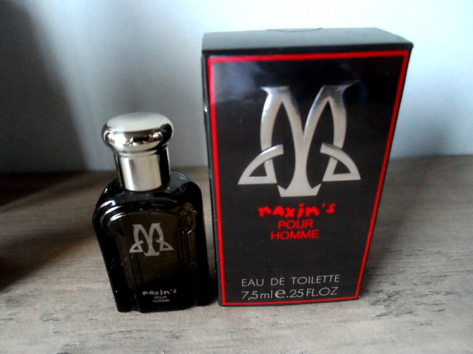 Maxim’s Homme EDT Spray 3.3 oz /100 ml No Cap+ 7.5 ml EDT Miniature New