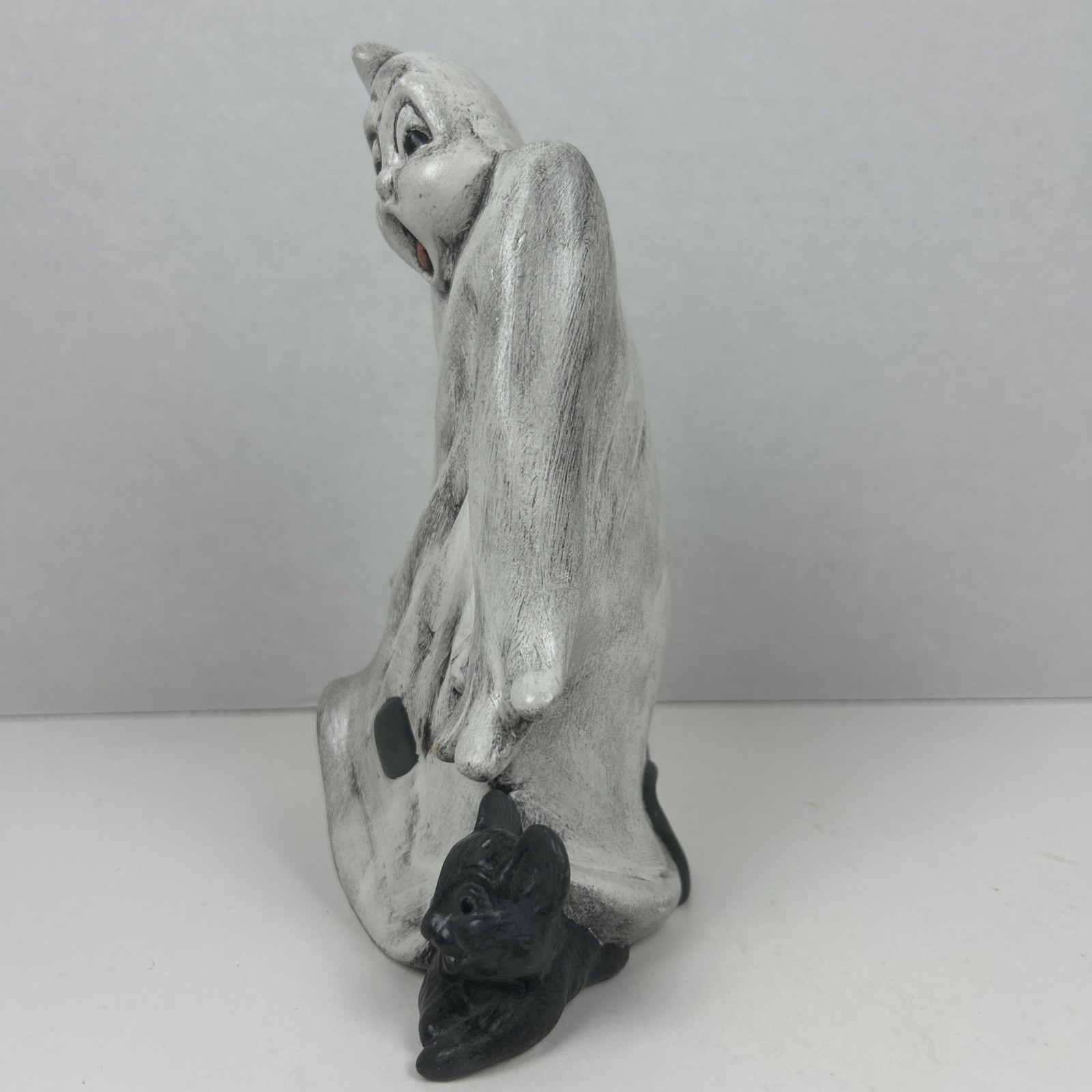 Vintage Atlantic Mold, Ceramic Ghost And Mouse Halloween Figurine