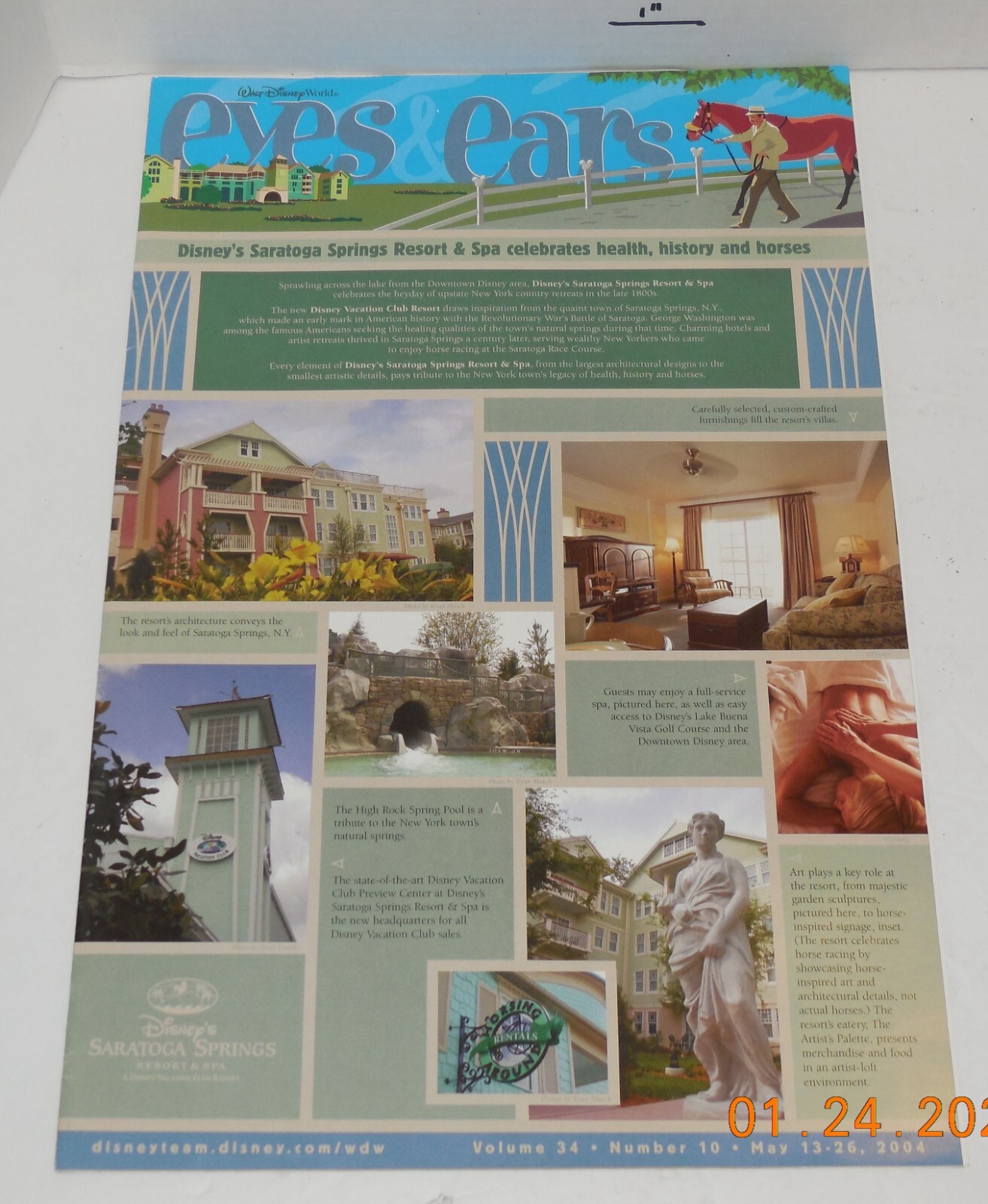 Walt Disney World Eyes And Ears Newspaper Saratoga Springs May 13-26 2004