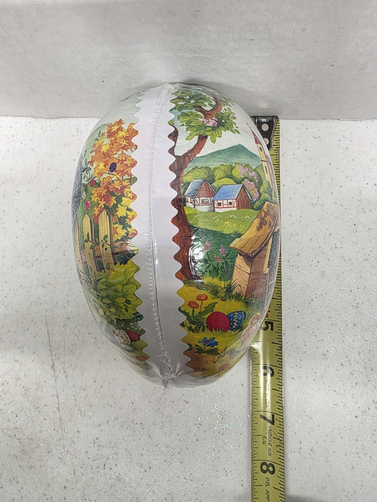 Nestler Paper Papier Mache Easter Egg Candy Container Rooster Hens 6″ Sealed