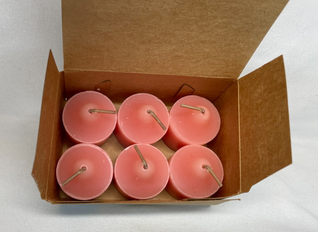 PartyLite Lot of 6 Votive Candles Marshmallow Peppermint V06777 New In Box