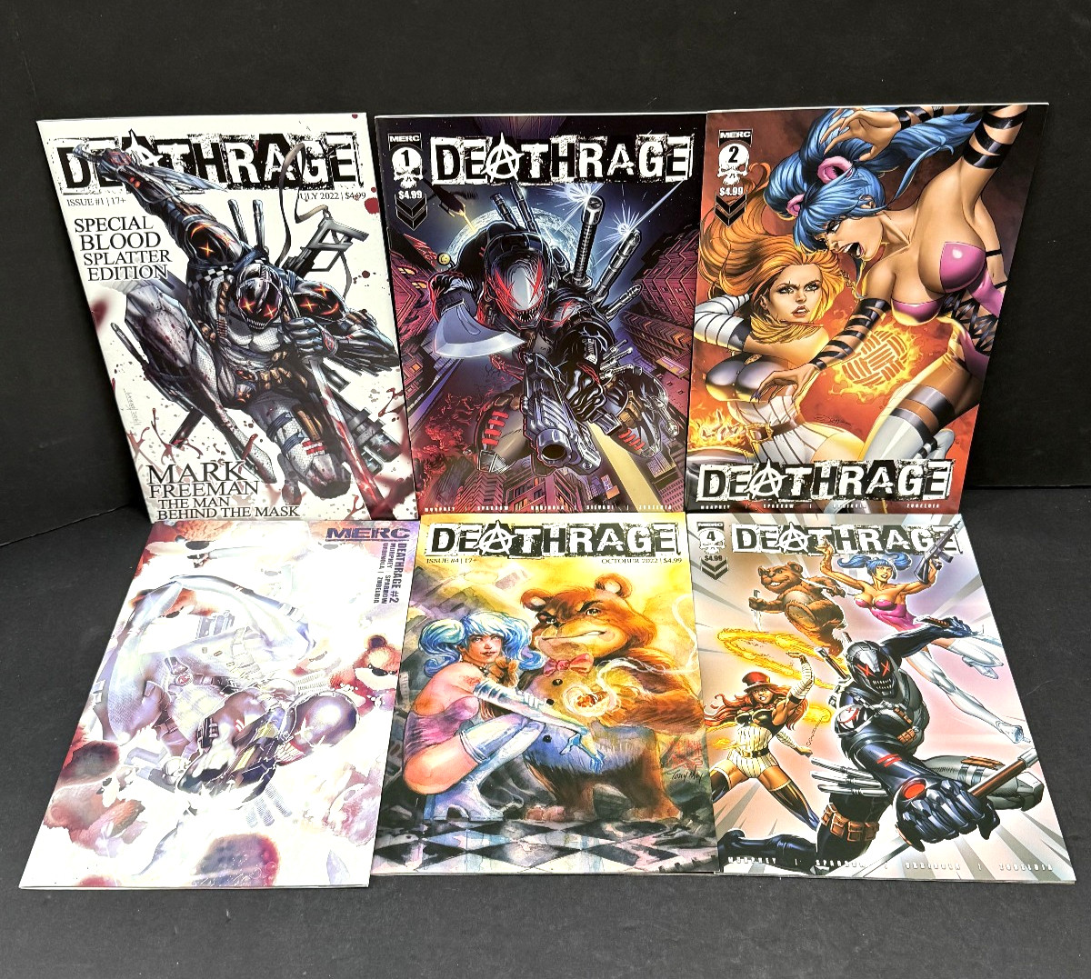 Deathrage ot of 6 #1 #2 #4 First Printing Merc Publishing NEW