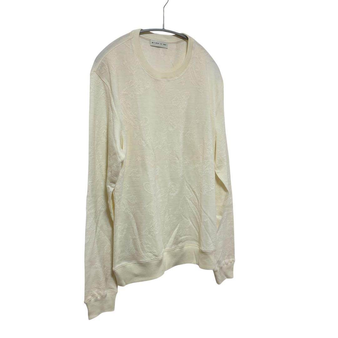Etro Men Top N-907 All Over Pattern Wool Cotton Knit Texture Limited Edition VHT