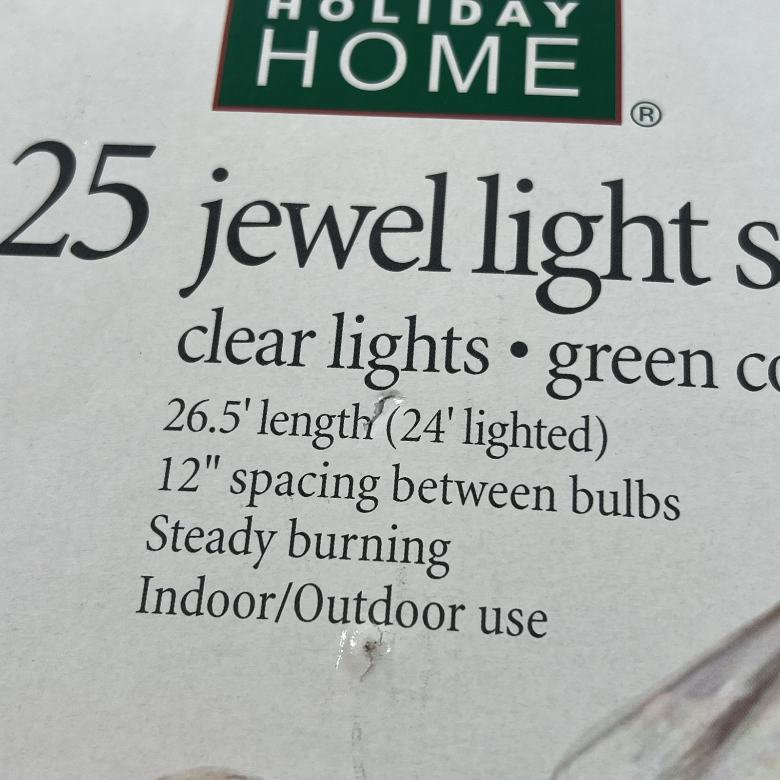 Vintage Jewel Diamond Light Set String Clear Iridescent Christmas Party Room
