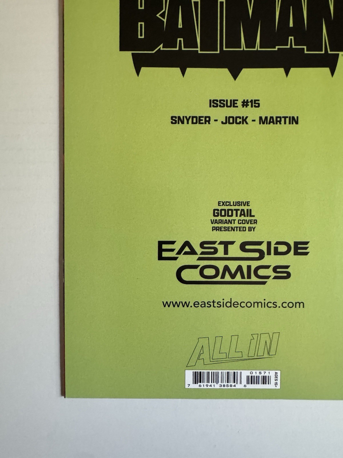 Absolute Batman #15 – Godtail Absolute Joker Exclusive – DC – Ltd 800 – NM