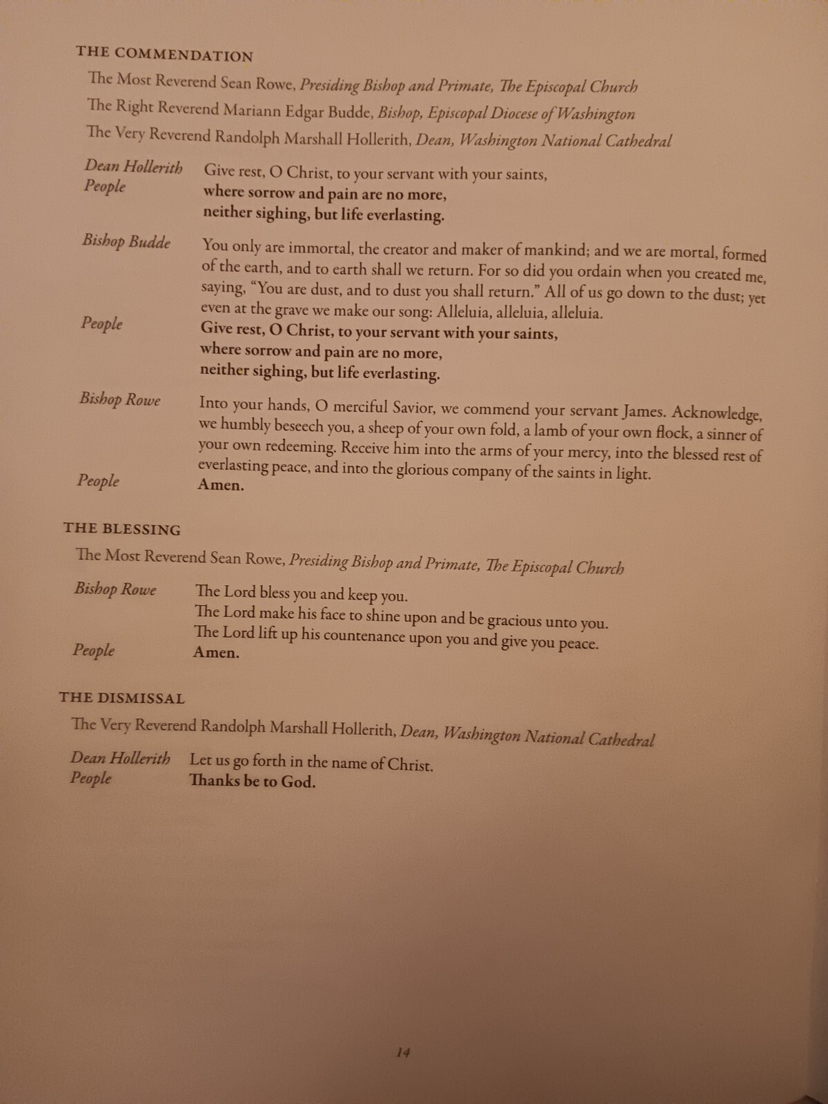 President Jimmy Carter Funeral Program 8.5×11 Copy