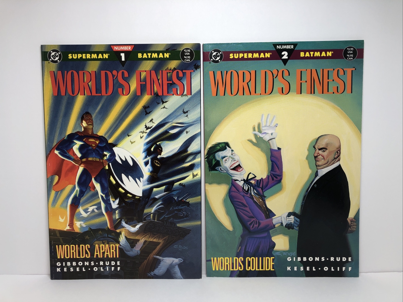 World’s Finest Set Worlds Apart/Collide 1 and 2, Joker, Luthor, Batman, Superman