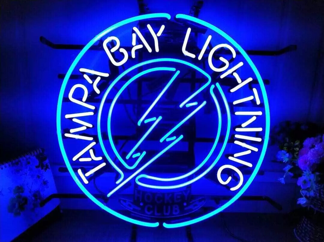 24″x24″ Tampa Bay Lightning Ice Hockey Neon Sign Lamp Light Visual Handmade LY