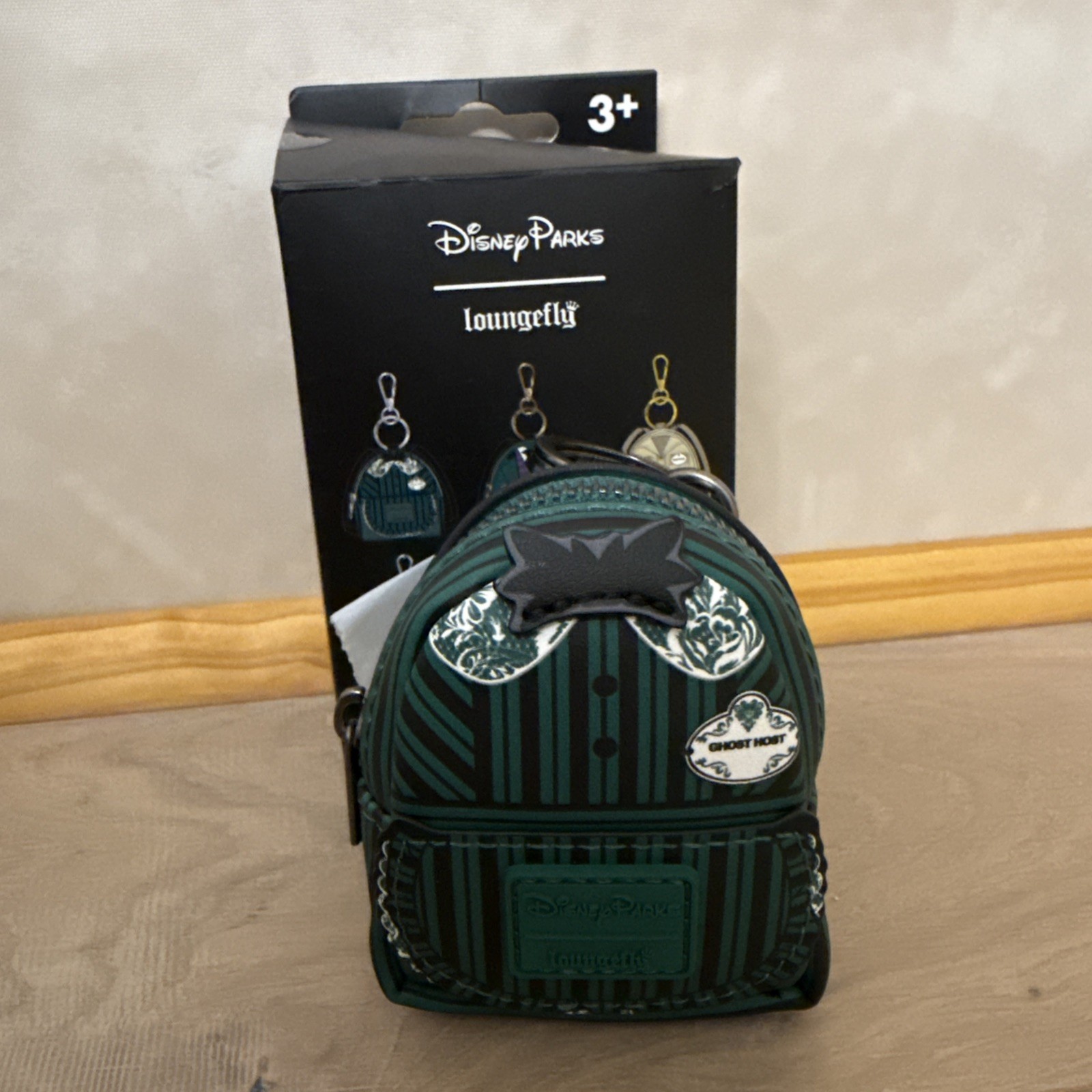Disney Parks Loungefly Mini Backpack Haunted Mansion Ghost Bag Charm Keychain